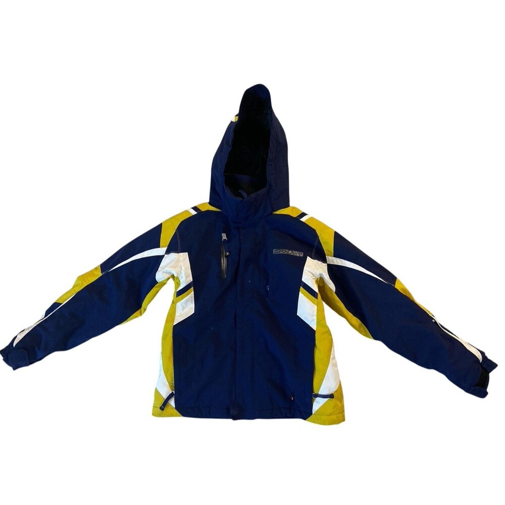 -Spyder Kids Ski Jacket XLT Sz 14 Multicolor Hooded Thinsulate Winter Snow Coat - Picture 2 of 15